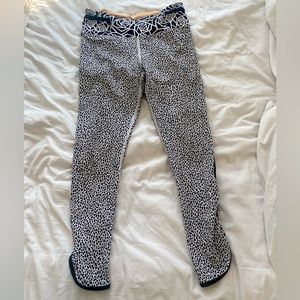 Lululemon Funky Black & White Speckle Luxtreme 7/8 Leggings